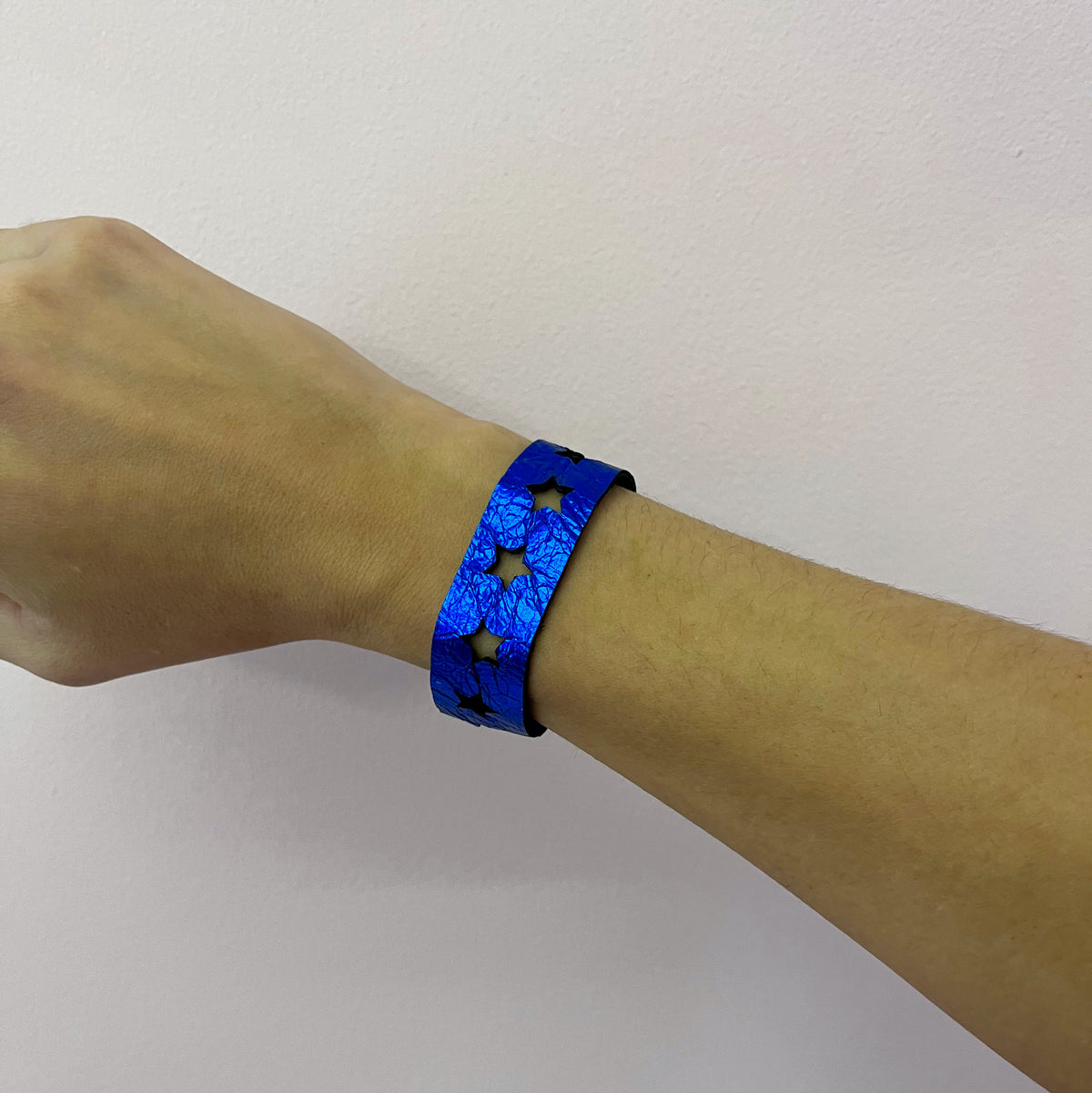 Narrow Leather Star Cuffs