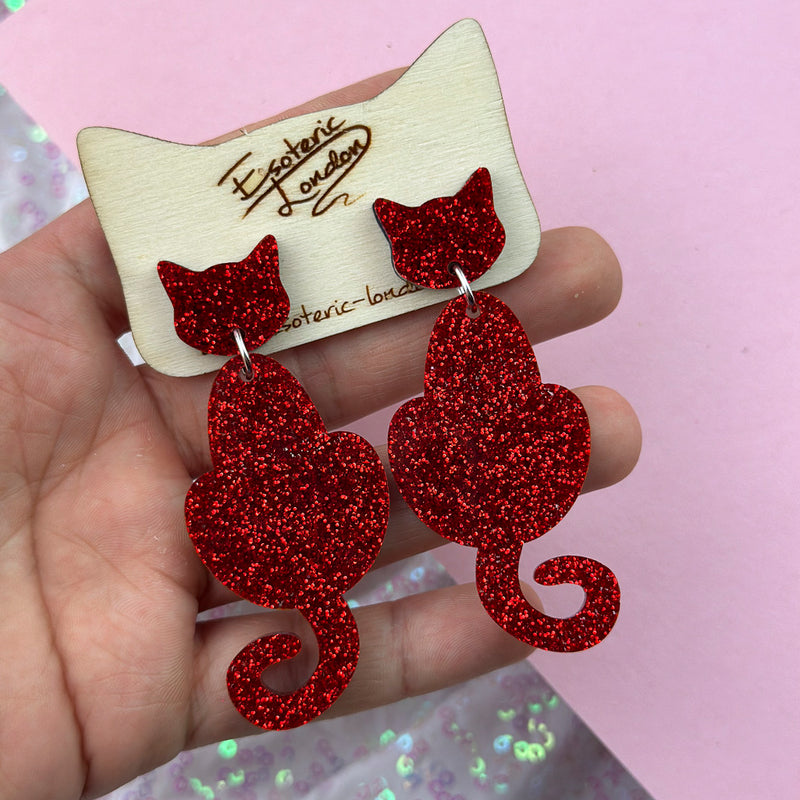 Cat Dangle Earrings