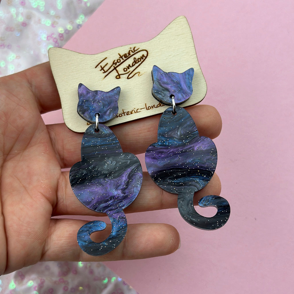 Cat Dangle Earrings