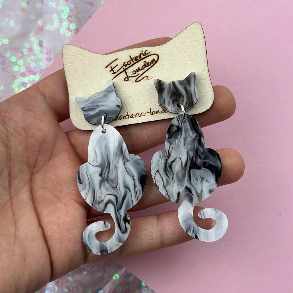 Cat Dangle Earrings