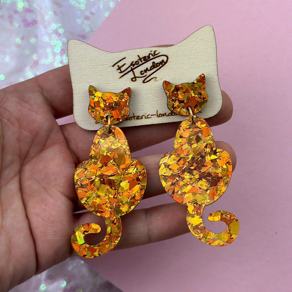 Cat Dangle Earrings