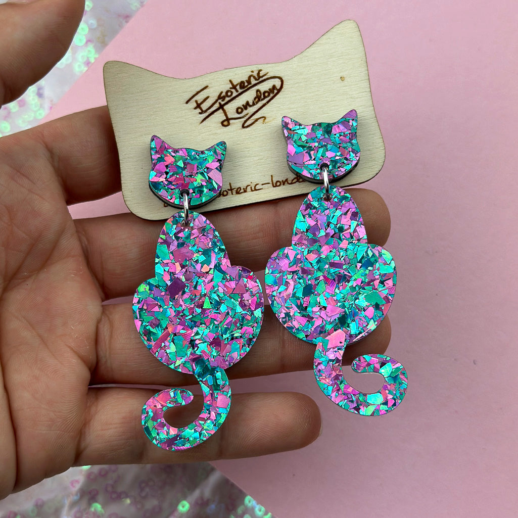 Cat Dangle Earrings