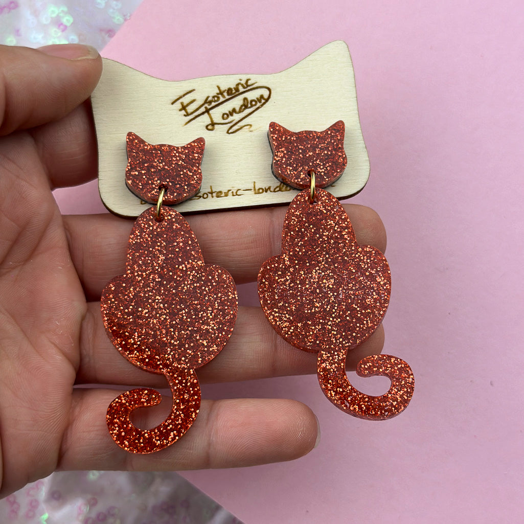 Cat Dangle Earrings