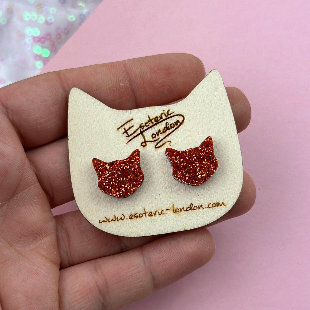 Cat Stud Earrings