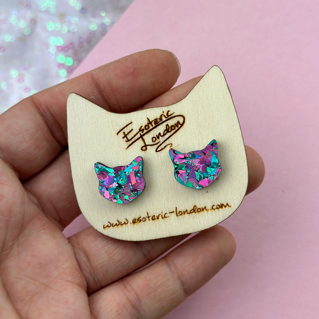 Cat Stud Earrings