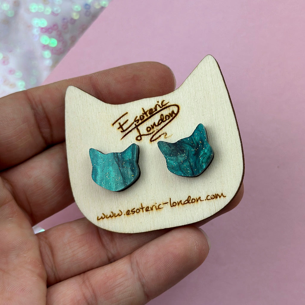 Cat Stud Earrings