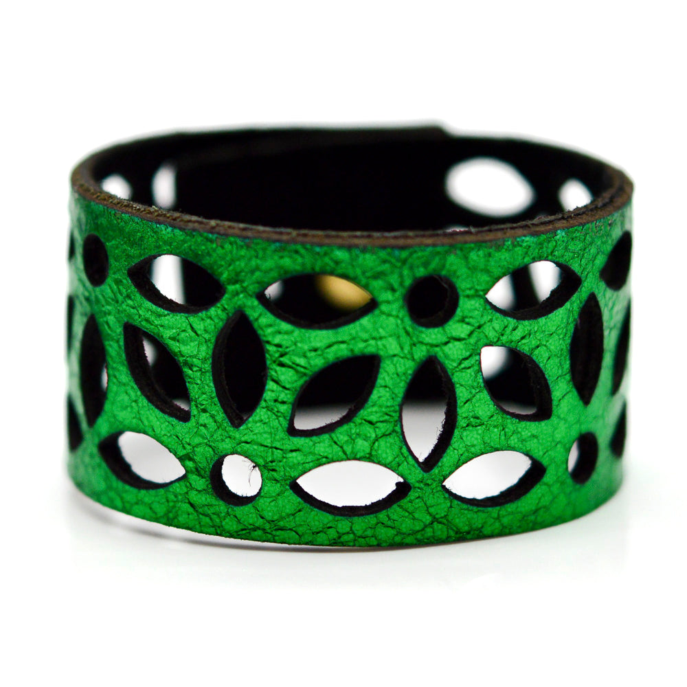 Azulejo Medium Leather Cuffs