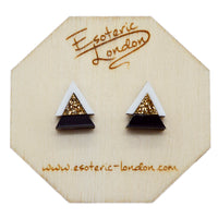 Block & Shadow Geometric Stud Earrings
