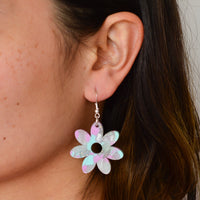Recycled Acrylic Flower Power Dangle Earrings