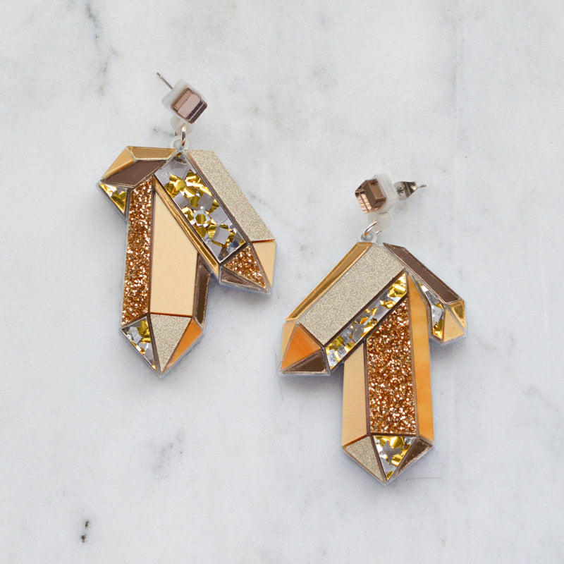 Faceted Crystal Earrings