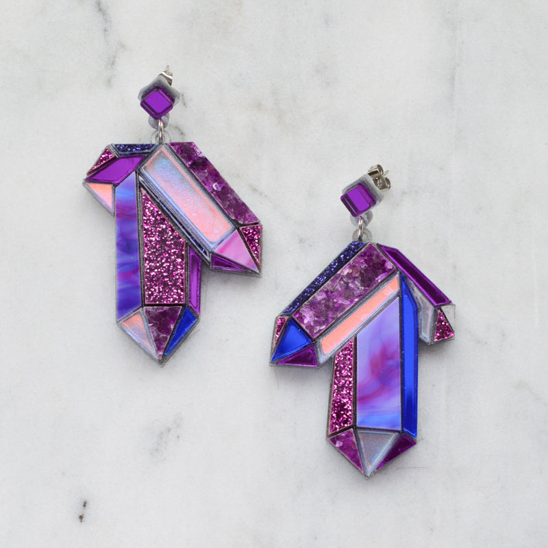 Faceted Crystal Earrings