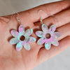 Recycled Acrylic Flower Power Dangle Earrings