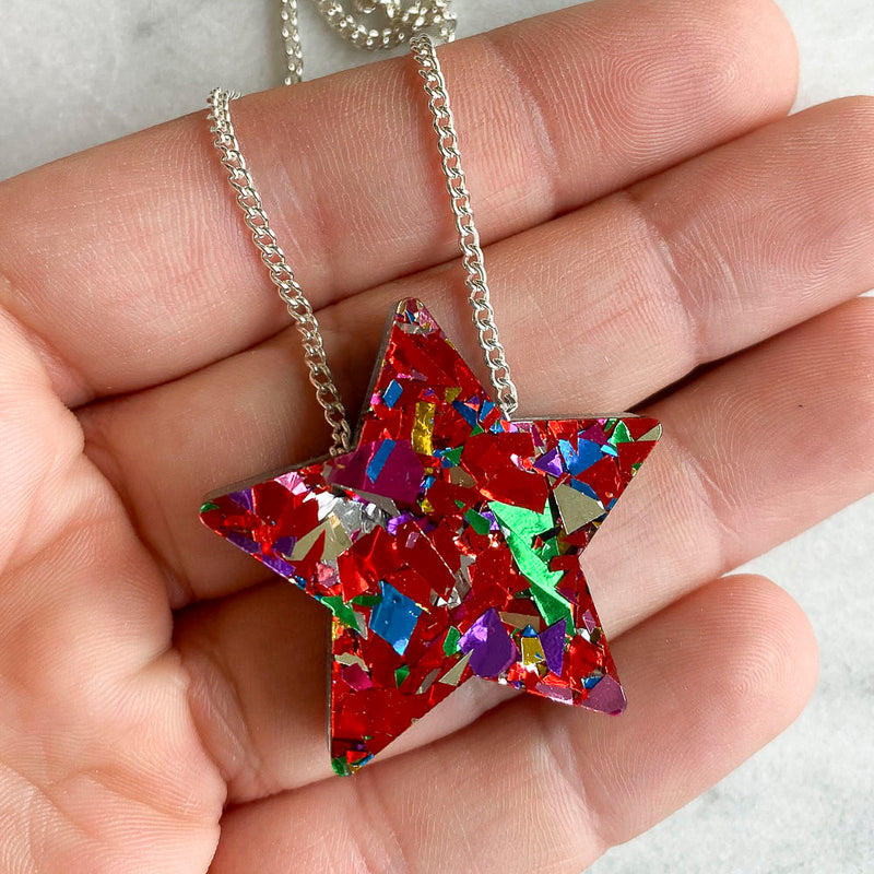 Colour Pop Confetti Star Necklace