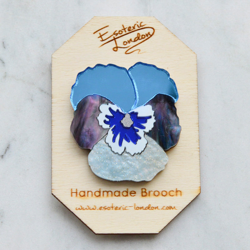 Textured Pansy Brooches