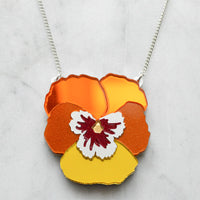 Textured Pansy Necklaces