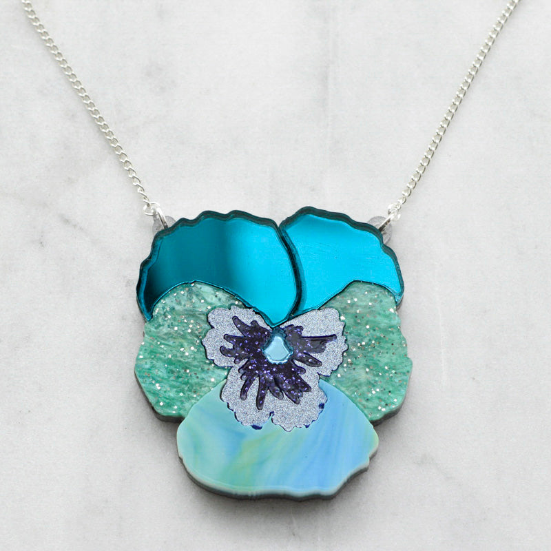 Textured Pansy Necklaces