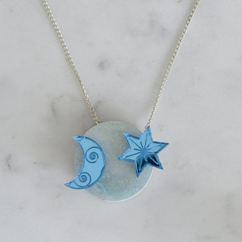 Star & Moon Dot Necklace