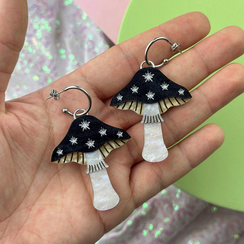 Large Toadstool Dangle Earrings