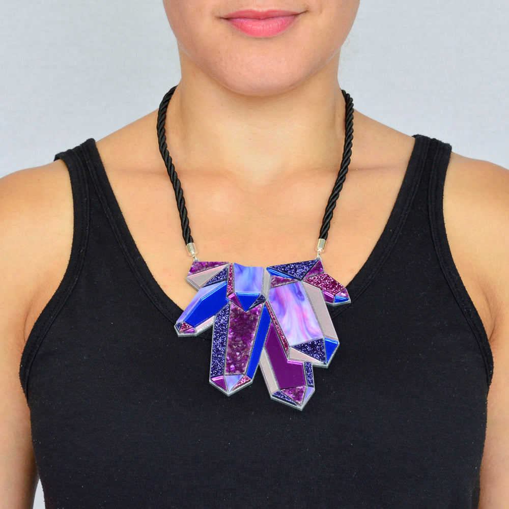 Faceted Crystal Statement Necklace