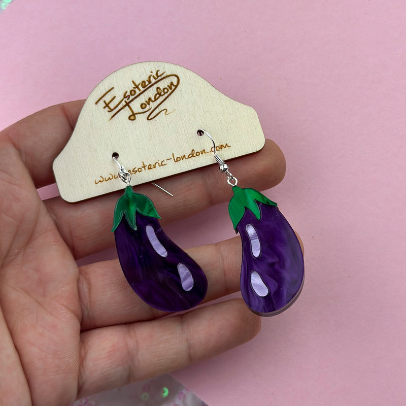 Aubergine Dangle Earrings