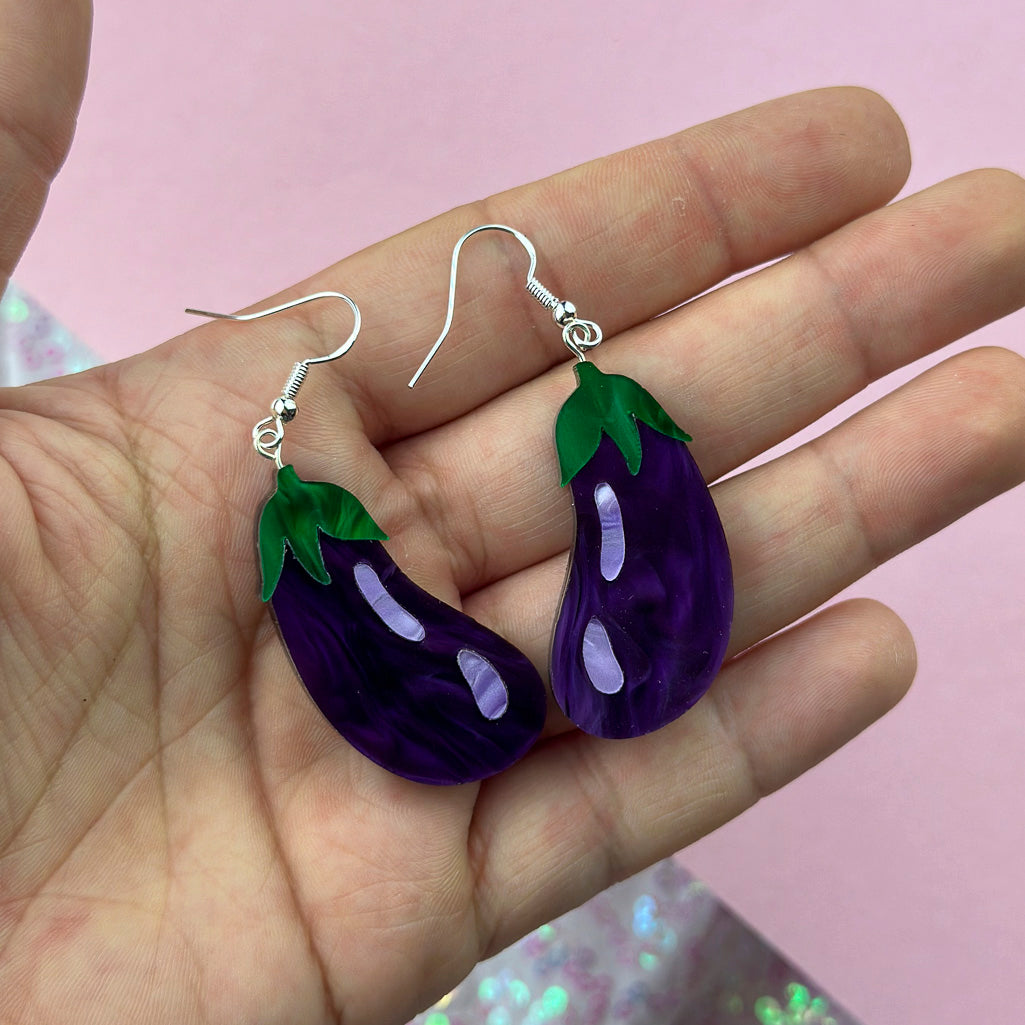 Aubergine Dangle Earrings