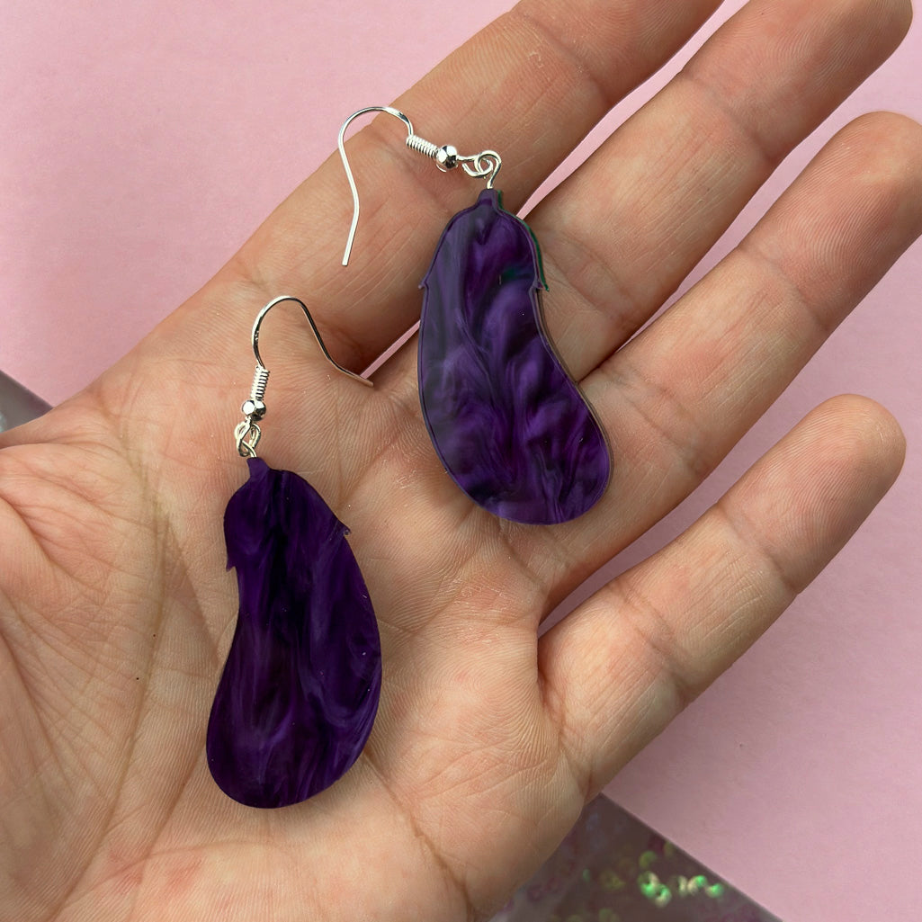 Aubergine Dangle Earrings