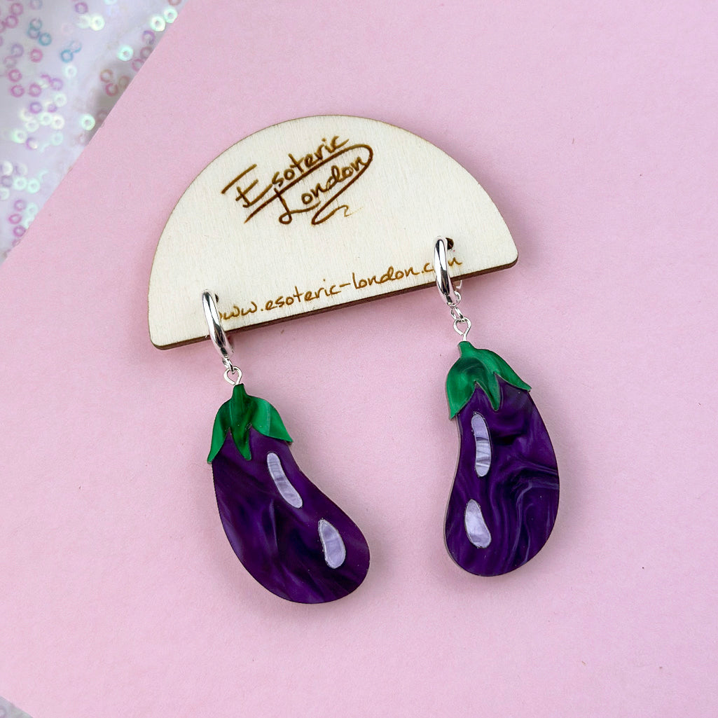 Aubergine Dangle Earrings