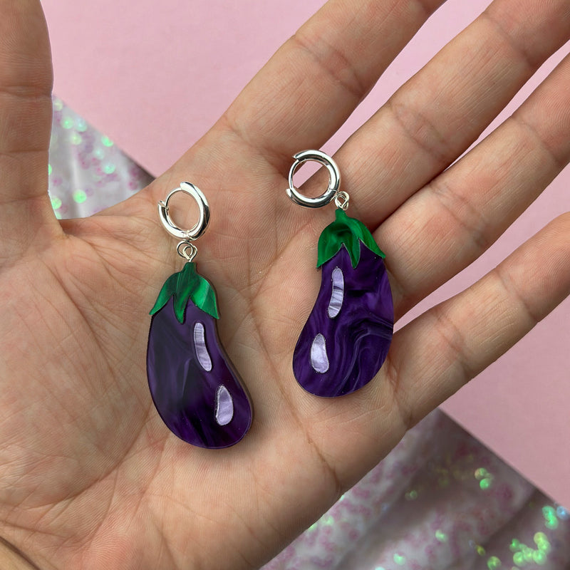 Aubergine Dangle Earrings