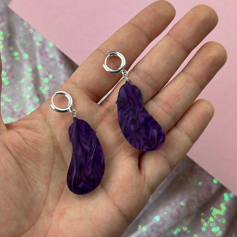 Aubergine Dangle Earrings