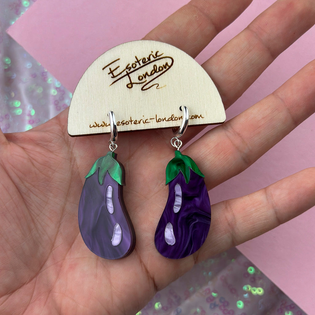 Aubergine Dangle Earrings