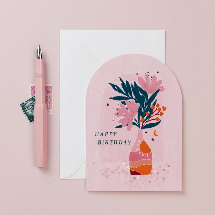 Birthday Flowers Greetings Card