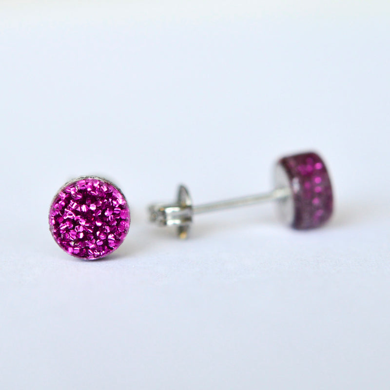 Mini Glitter Dot Stud Earrings