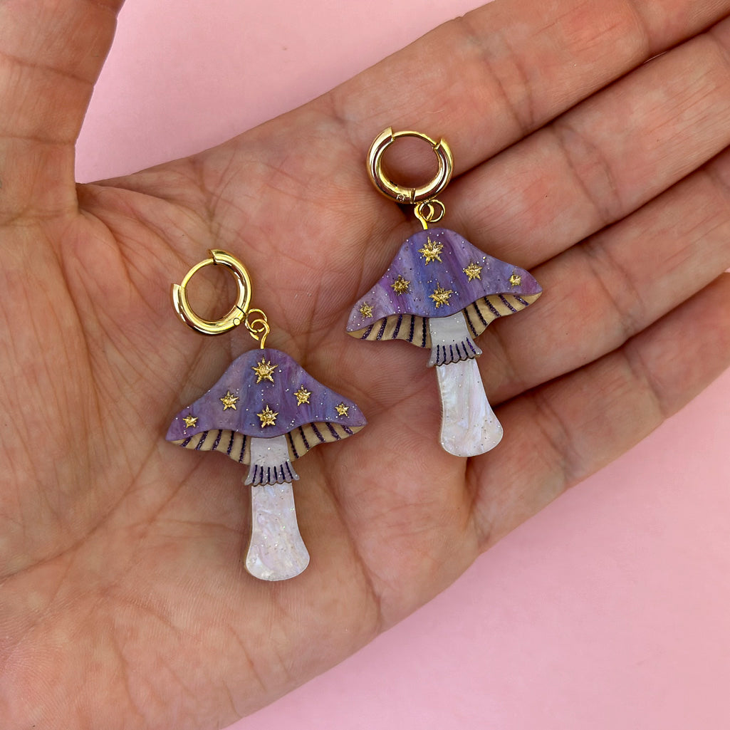 Mini Toadstool Dangle Earrings