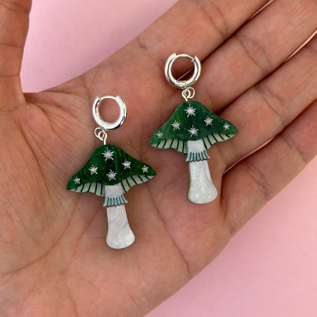 Mini Toadstool Dangle Earrings