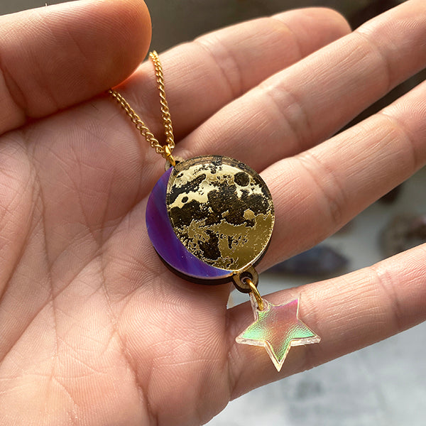 Moon Phase Pendant Necklace