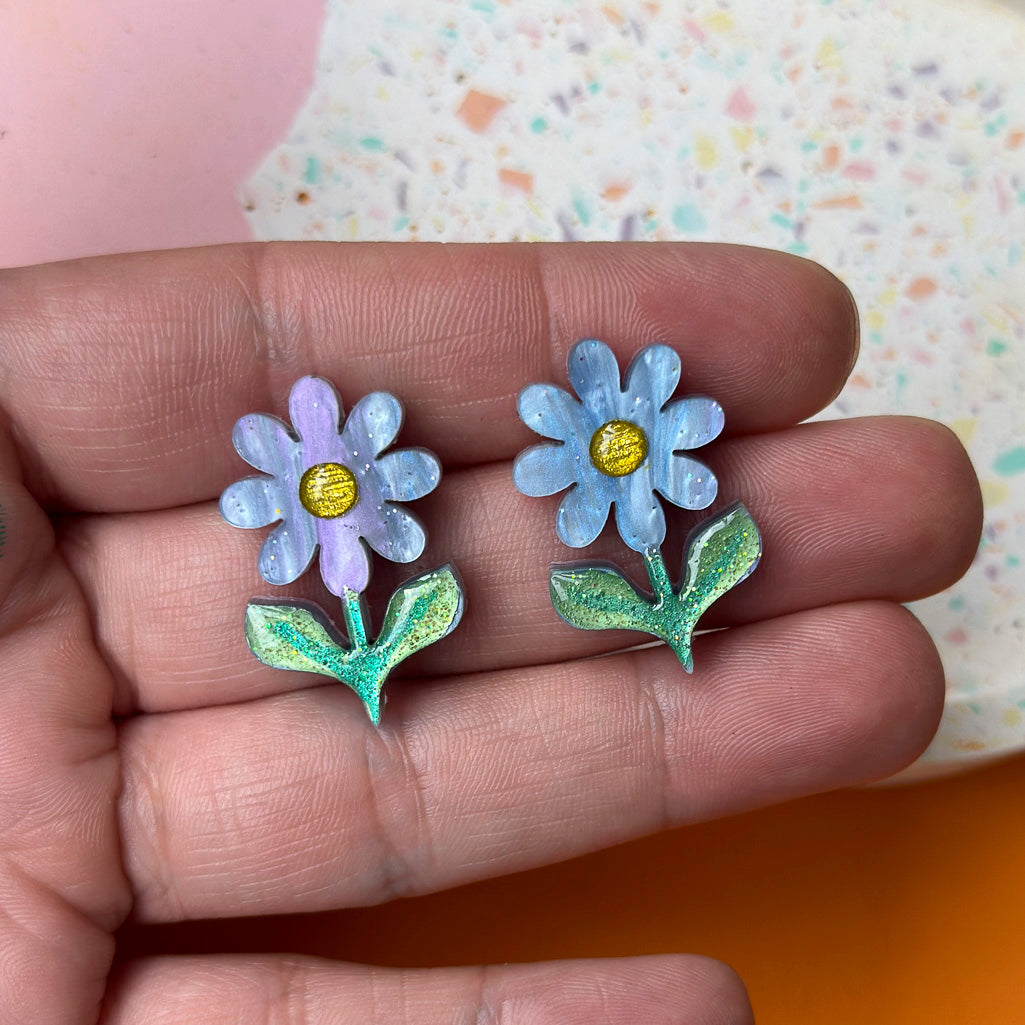 Retro Daisy Stud Earrings