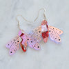 Recycled Acrylic Celestial Moth Earrings