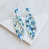 Recycled Acrylic Leaf/ Feather Earrings