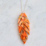 Recycled Acrylic Leaf/ Feather Necklace