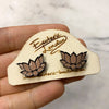 Mirror Lotus Etched Studs