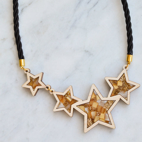 Recycled Acrylic Shooting Star Necklace