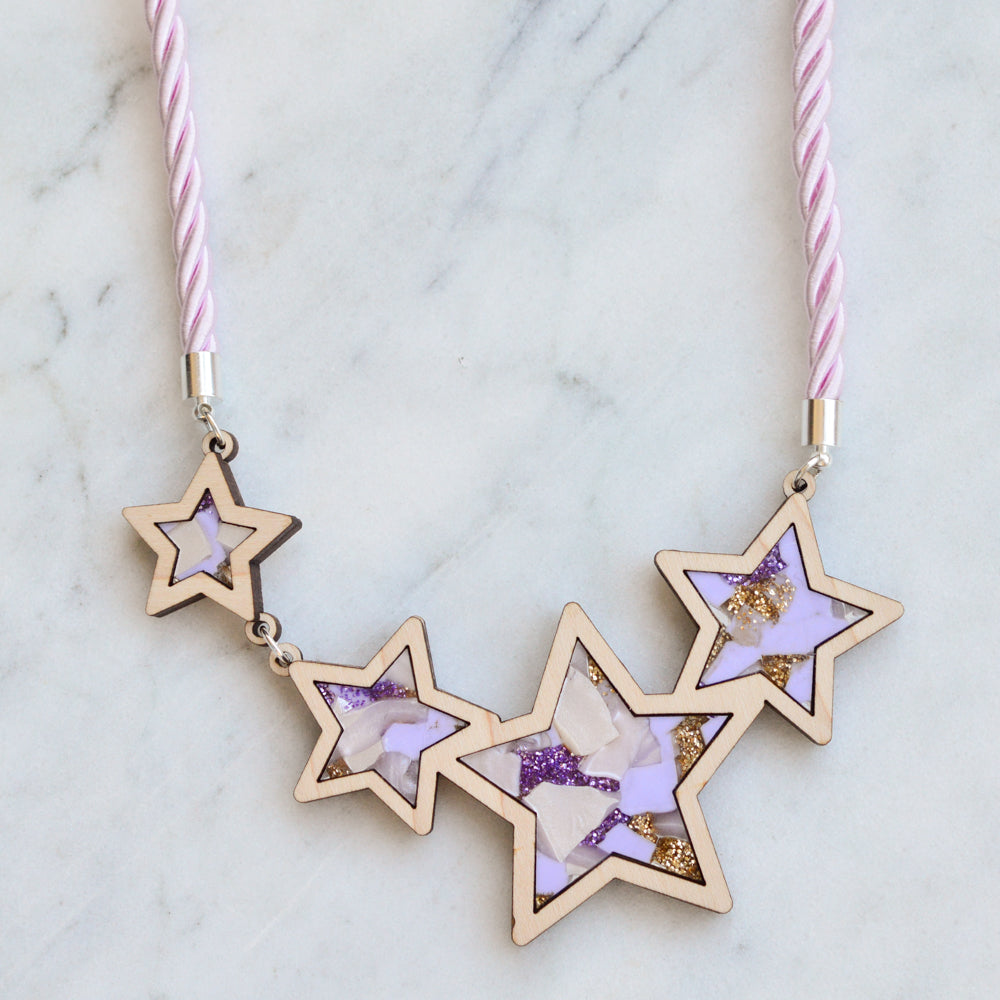 Recycled Acrylic Shooting Star Necklace