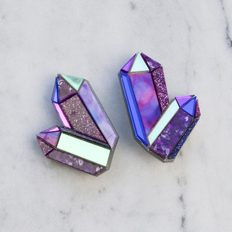Watercolour Crystal Earrings