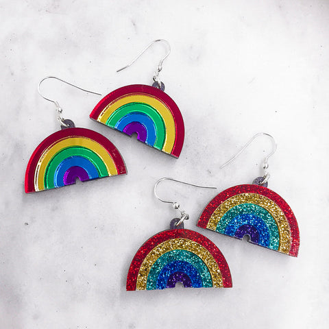 Heart Rainbow Brooches/ Pins