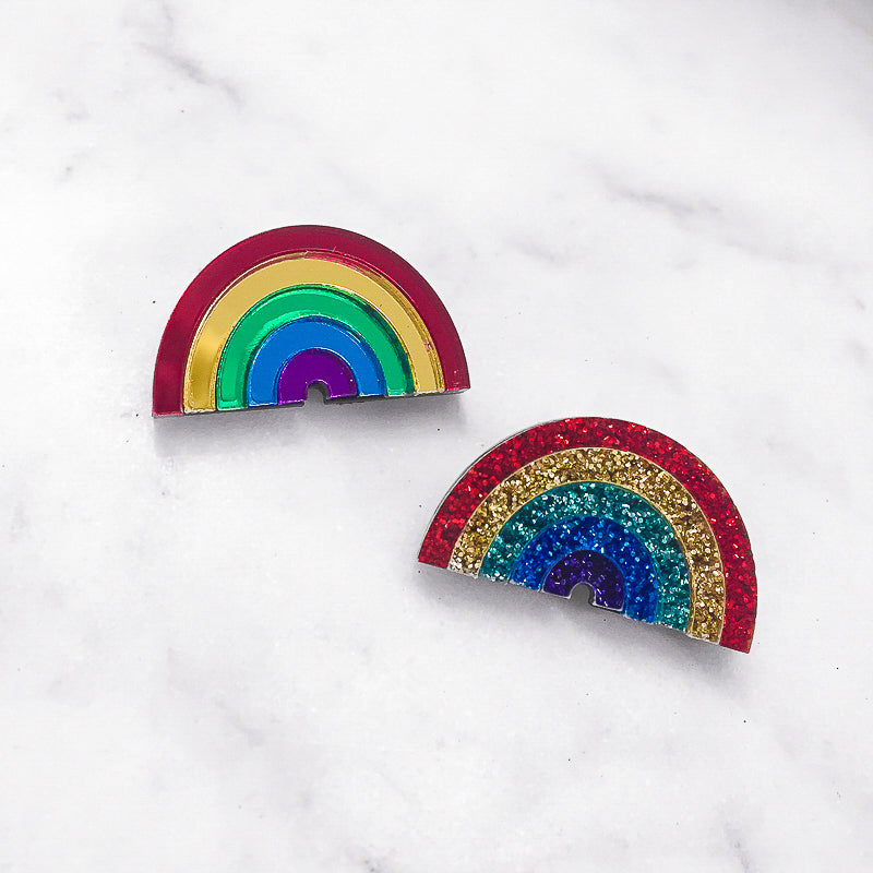 Rainbow Brooches/ Pins