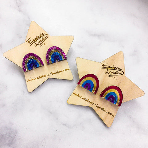 Star Rainbow Dangle Earrings
