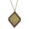 Leather Inlay Necklace - Diamond